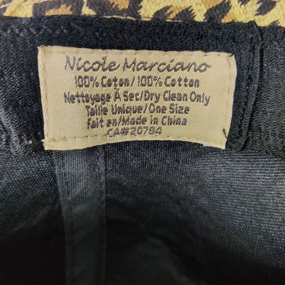 Nicole Marciano Brown Leopard Animal Print Bold Bucket Fedora Hat - Picture 7 of 9